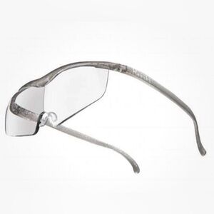 Hazuki Glasses Loupe Large 1.85 times Magnifier Clear Lens Titanium Color